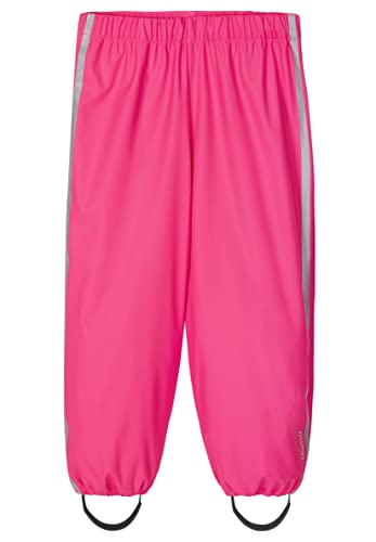 Reima Regenhose OJA für Kinder, wasserdichte Hosen für Kleinkinder (Mädchen und Jungen), aus elastischem Material und mit Fußschlaufen, Winddichte Unisex Outdoorhose Candy pink 122 von Reima