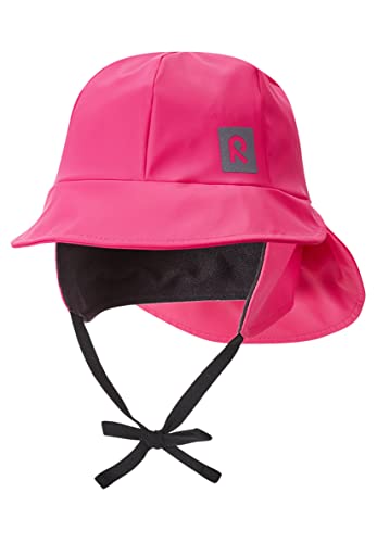 Reima Kinder Regenhut Rainy, wasserdichte Kopfbedeckung mit Ohrenschützer und Reflektoren, Unisex Regenbekleidung für Mädchen und Jungen Candy pink 48 von Reima