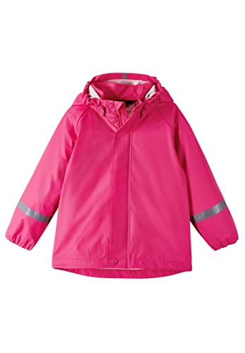 Reima Regenjacke Lampi für Kinder, wasserdichte Jacke mit verschweißten Nähten und abnehmbarer Kapuze, Unisex Regenbekleidung für Mädchen und Jungen Candy pink 104 von Reima