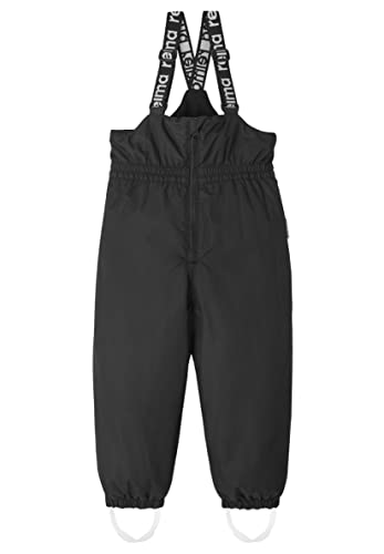 Reima Matias Schneehose für Kinder, gefütterte Hose für Kleinkinder (Mädchen und Jungen), aus elastischem Material und mit Fußschlaufen Black 80 von Reima