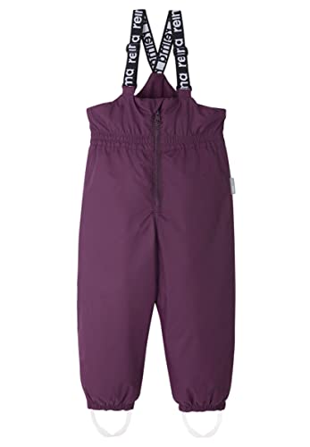 Reima Schneehose Matias Winterhose für Kinder mit Abnehmbarer Fußschlaufen – Warm gefüttert, wasserdicht versiegelte Hauptnähte, verstellbare Hosenträger und Wassersäule Mind. 10.000mm Deep Purple 80 von Reima