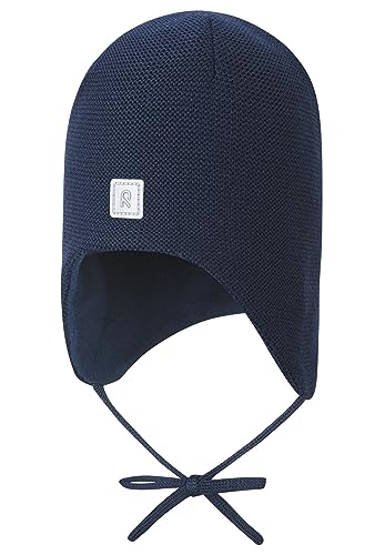 Reima Toddlers Piponen Beanie Blau - Merino Warme weiche Kleinkinder Merino Wollmütze, Größe 50 - Farbe Navy von Reima