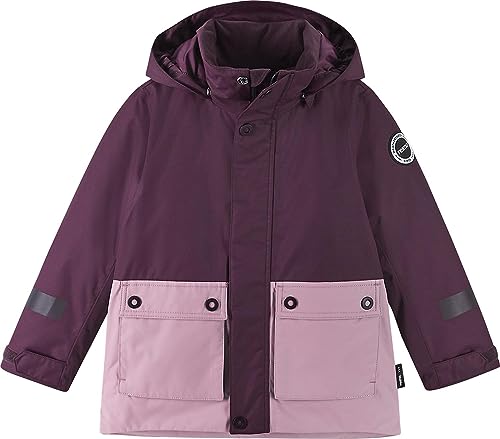 Reima Kids Luhanka Jacket Colorblock-Lila-Pink - Strapazierfähige wasserdichte Kinder Winterjacke, Größe 116 - Farbe Dee von Reima