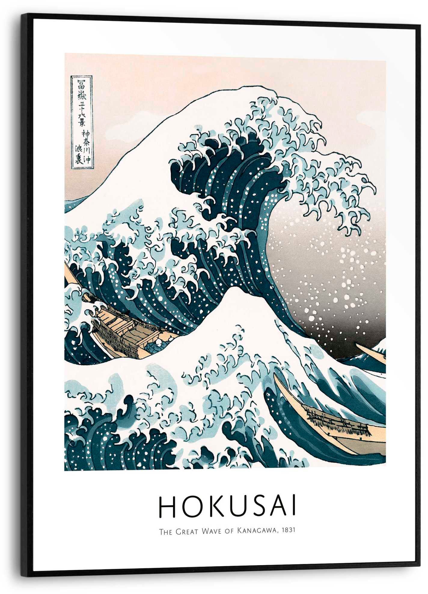 Reinders Bild mit Rahmen "Die große Welle - Hokusai" von Reinders!