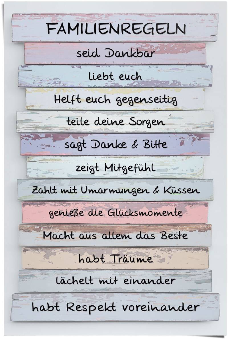 Reinders Poster "Familienregeln" 1 Stk. tlg. von Reinders!