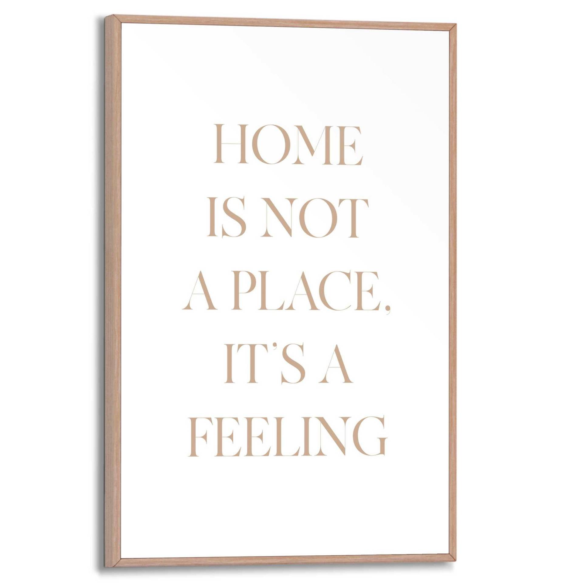Reinders Poster "Feeling Home" Wohnzimmer - Gold - MDF - Sprüche - 20x30 cm von Reinders!