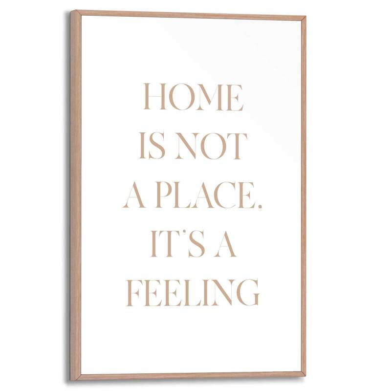 Reinders Poster "Feeling Home" Wohnzimmer - Gold - MDF - Sprüche - 20x30 cm von Reinders!