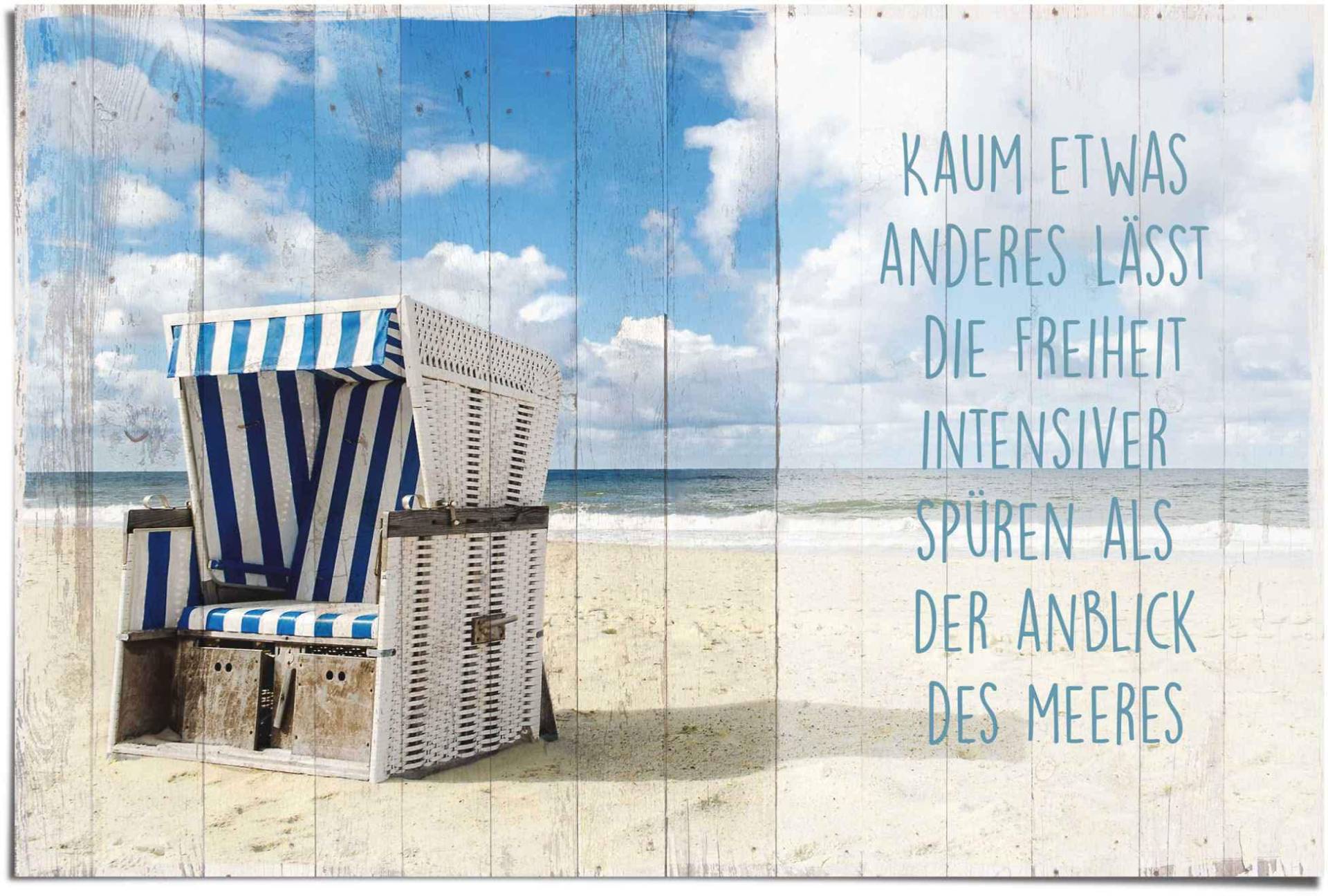 Reinders Poster "Freiheit am Strand Spruch", (1 St.) von Reinders!