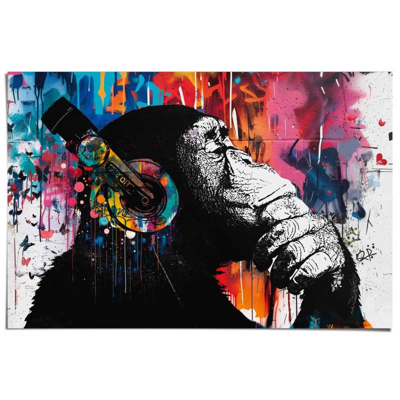 Reinders Poster "Graffiti chimp" von Reinders!