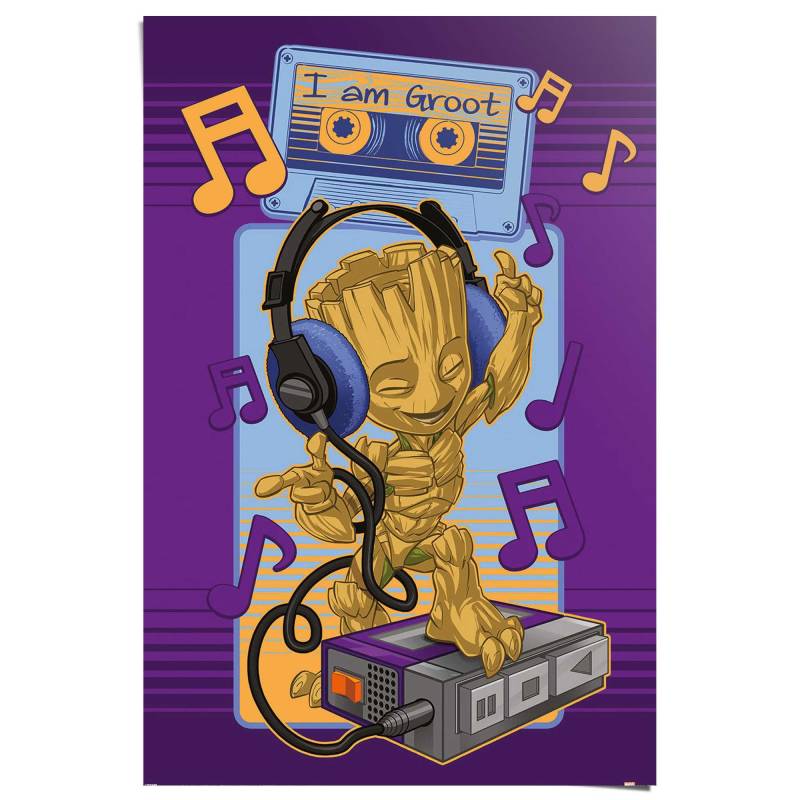 Reinders Poster "Guardians of the Galaxy - groot cassette" von Reinders!