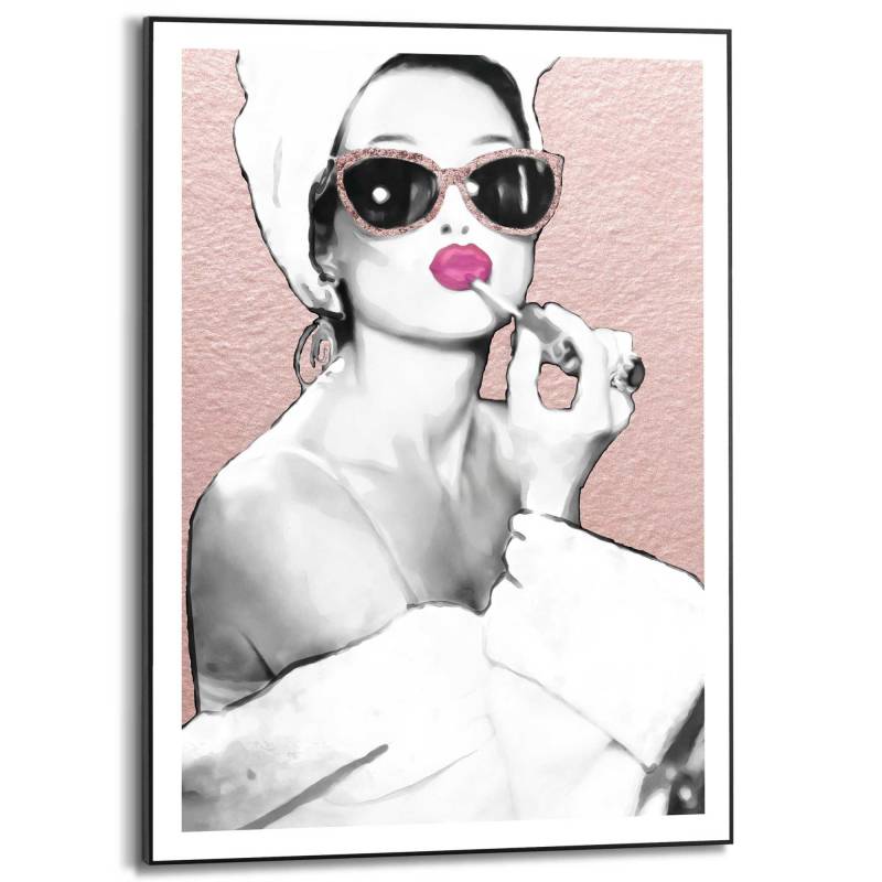 Reinders Poster "Lipstick Beauty" Schlafzimmer - Frau - Sonnebrille - Rosa - MDF - Fashion - 50x70 cm von Reinders!