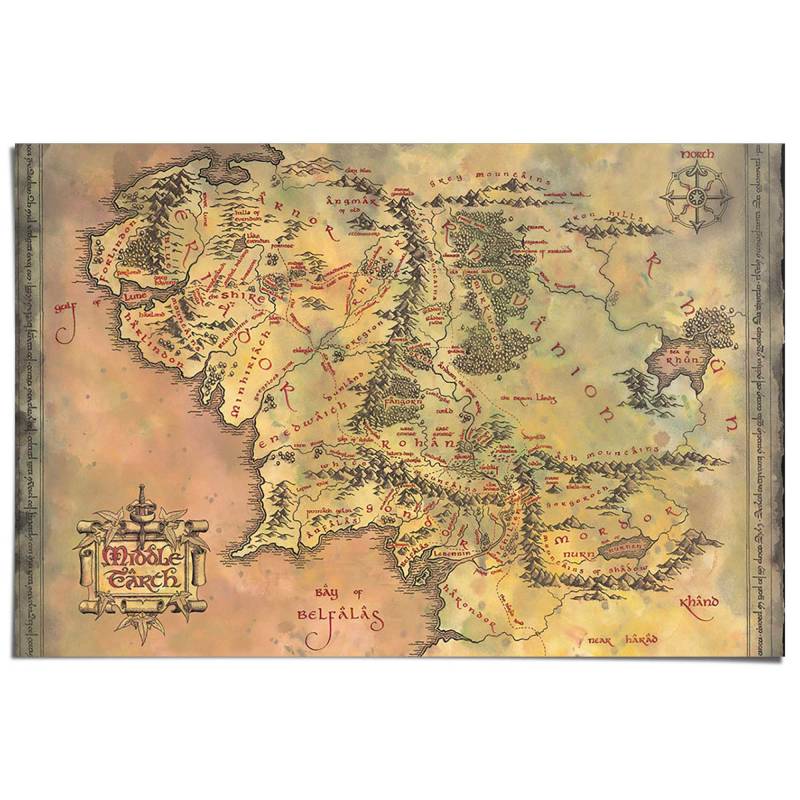 Reinders Poster "Lord of the Rings - middle earth" von Reinders!