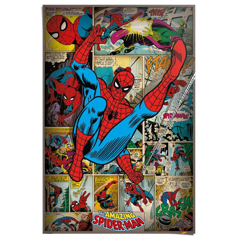 Reinders Poster "Marvel Comics - spider man retro" von Reinders!