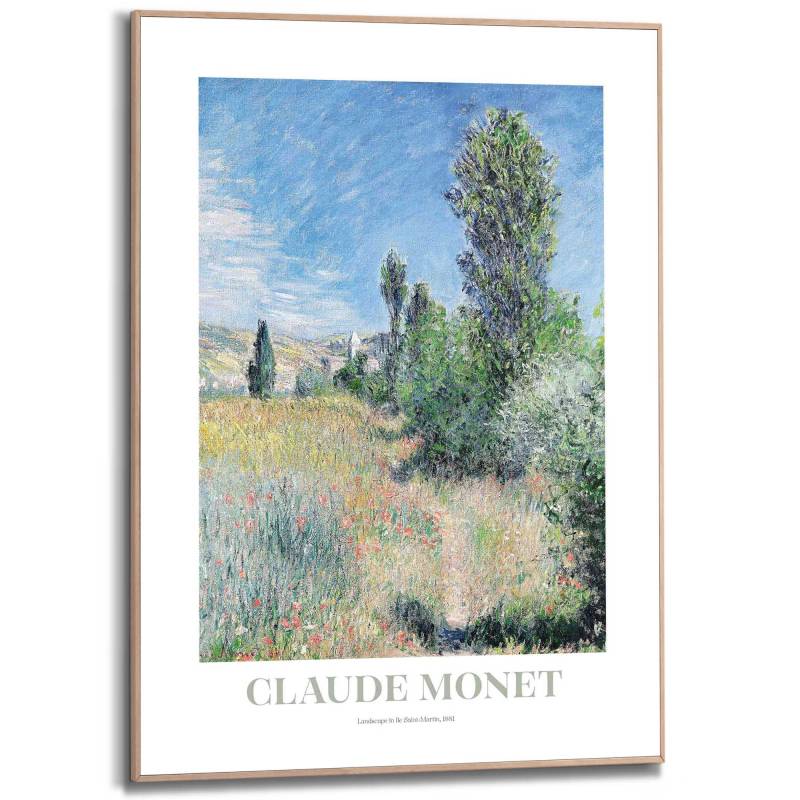 Reinders Poster "Monet - landscape in Ile Saint-Martin" Wohnzimmer - Blau - MDF - Kunst - 50x70 cm von Reinders!
