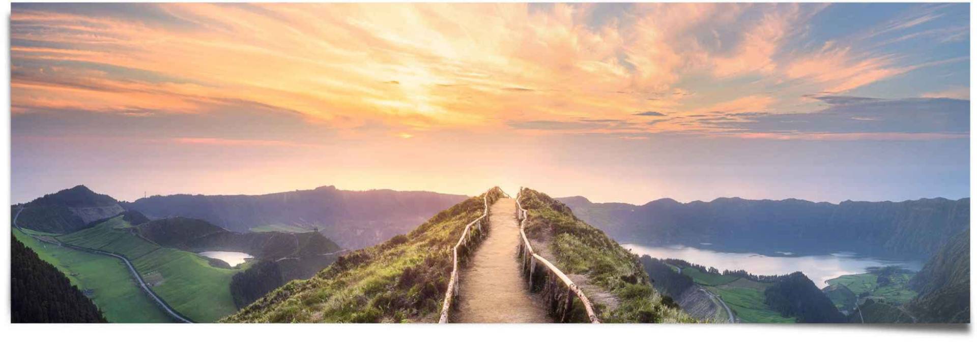 Reinders Poster "Morgenröte Sonnenaufgang - Ausblick - Landschaft - Berge", (1 St.) von Reinders!