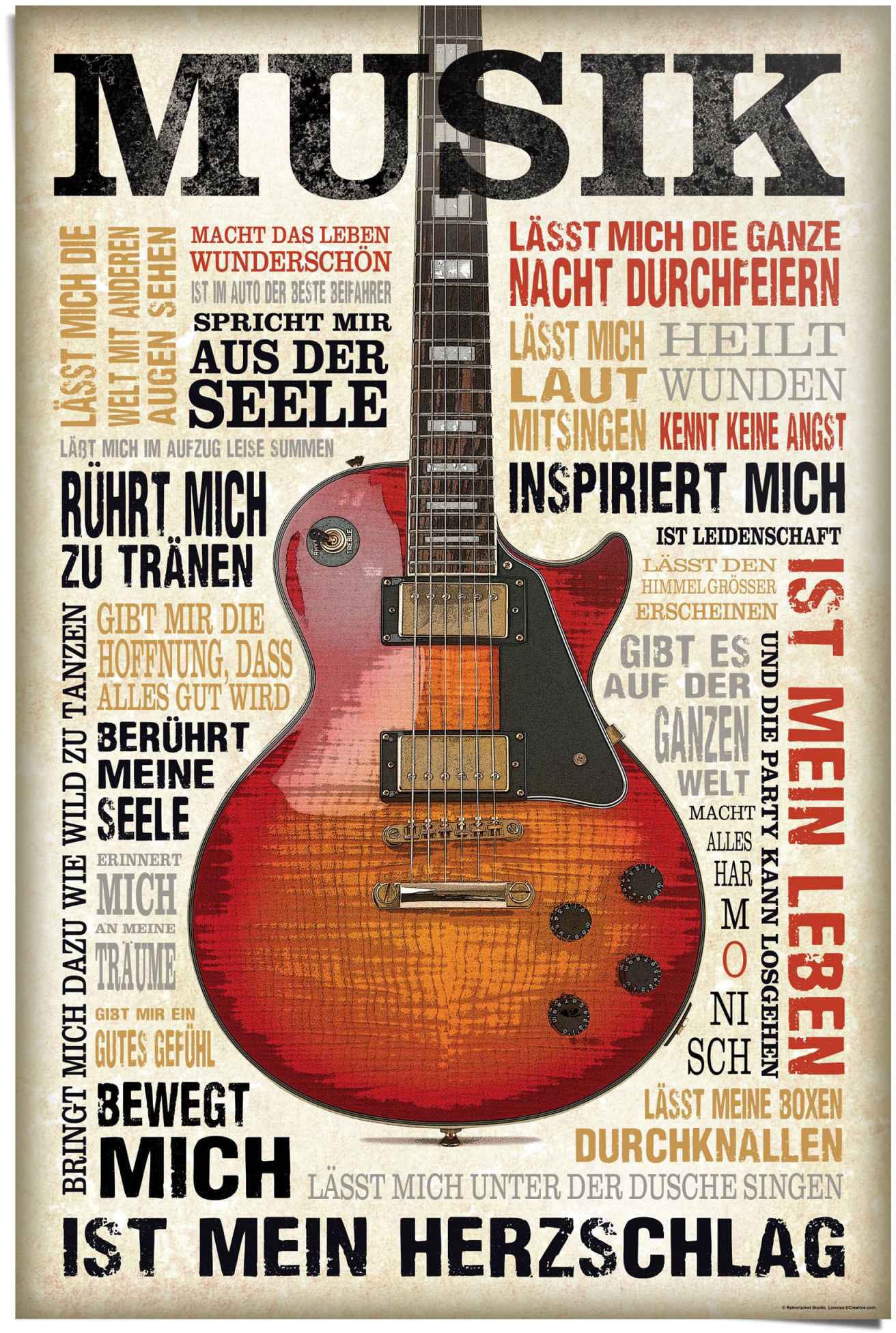 Reinders Poster "Musik ist Leidenschaft", (1 St.) von Reinders!