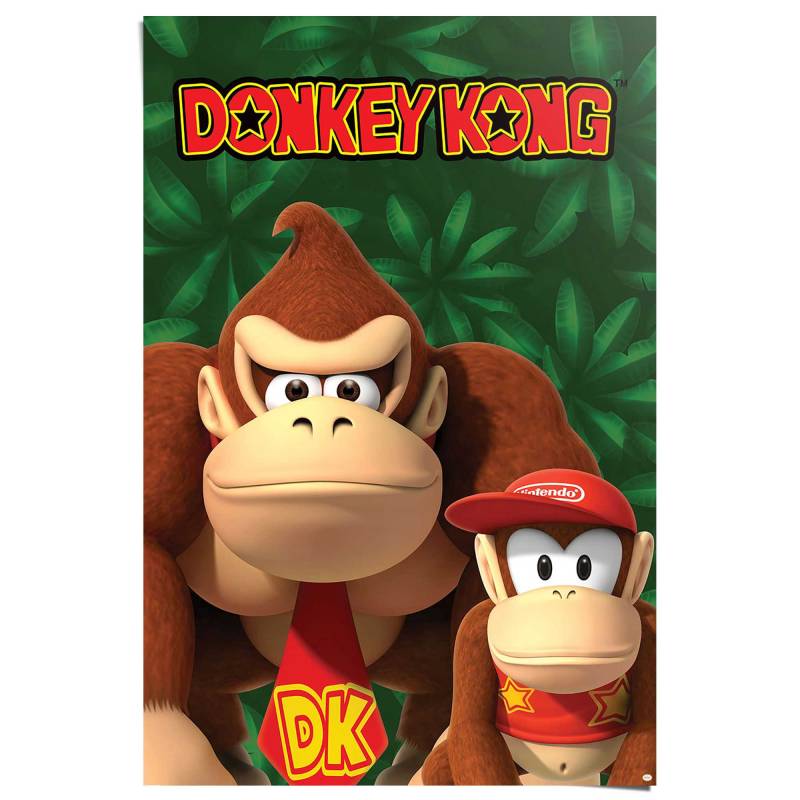 Reinders Poster "Nintendo - Donkey Kong and Diddy Kong" Kinderzimmer - Mehrfarbig - 150 gr. Papier - Games - 61x91,5 cm von Reinders!