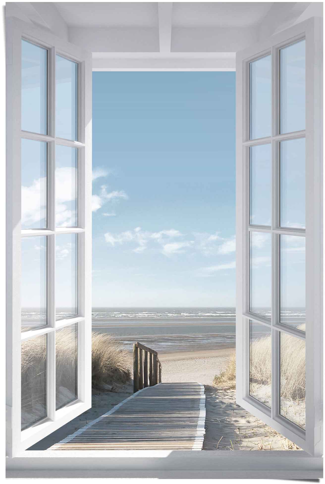 Reinders Poster "Poster Fensterblick Nordsee", Meer, (1 St.) von Reinders!