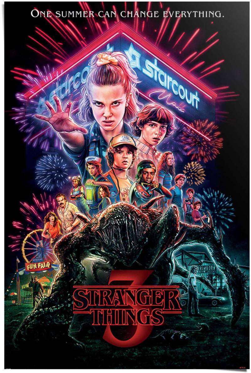 Reinders Poster "Poster Stranger Things Summer of 85 - Netflix - Mike - Eleven" Serien 1 Stk. tlg. von Reinders!