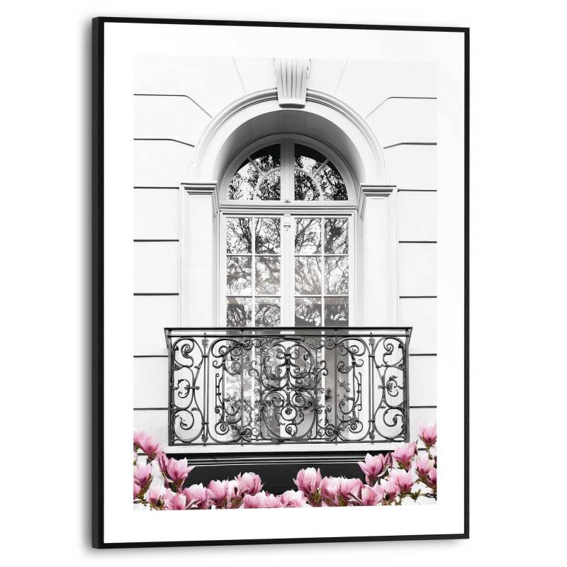 Reinders Poster "Romantischer Balkon" Wohnzimmer - Schwarz-Weiß - MDF - Gebäude - 30x40 cm von Reinders!