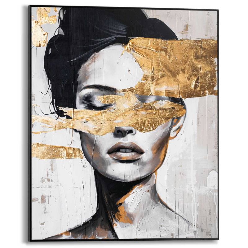 Reinders Poster "Stylish Lady" Wohnzimmer - Schwarz - MDF - Gold - 40x50 cm von Reinders!