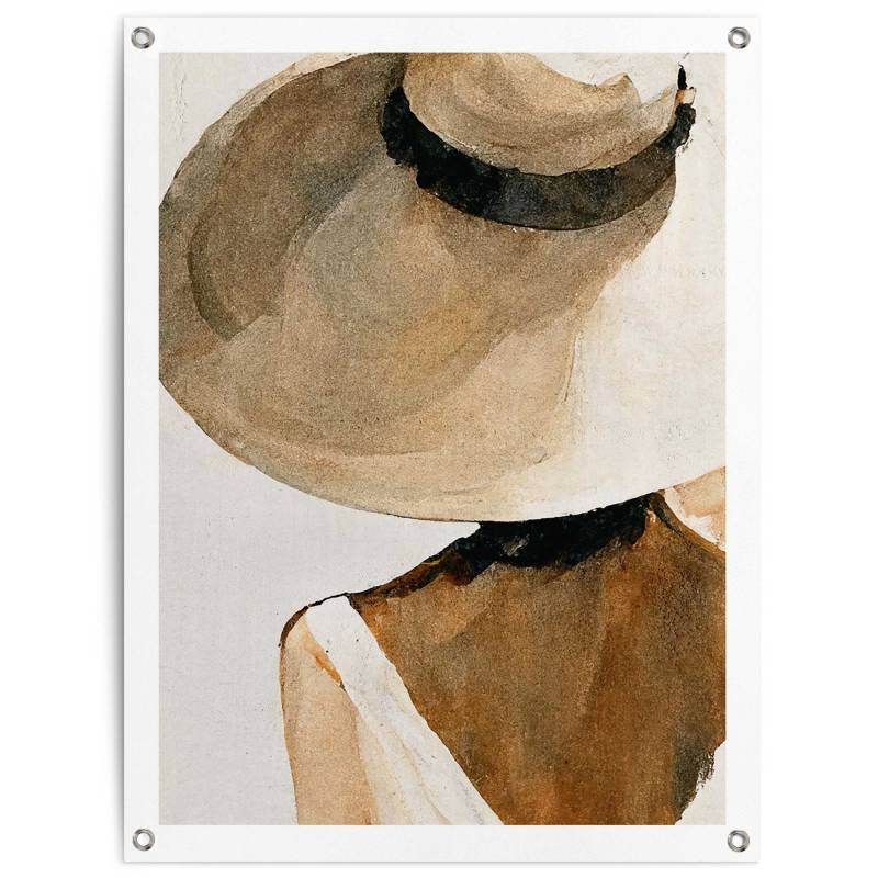 Reinders Poster "Summer Shades" Garten - Frau - Strohhut - Beige - Leinwand - Menschen - 60x80 cm von Reinders!