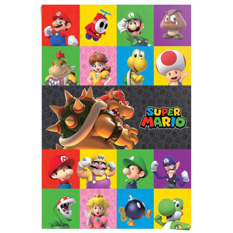 Reinders Poster "Super Mario - characters" Kinderzimmer - Mehrfarbig - 150 gr. Papier - Games - 61x91,5 cm von Reinders!
