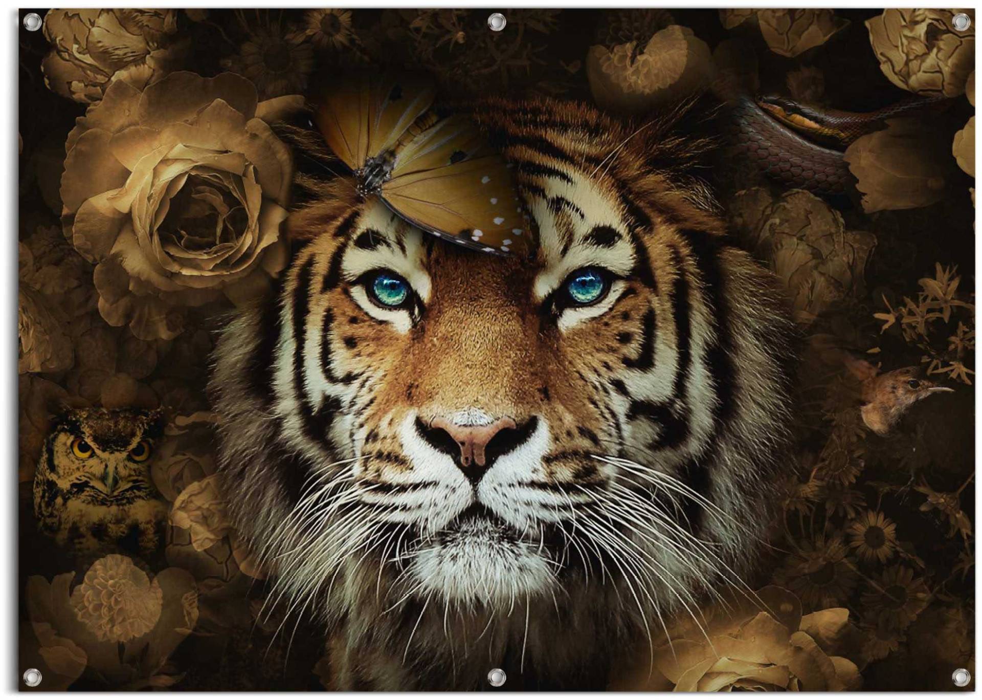 Reinders Poster "Tiger" leichtes und wasserfestes Gartenposter für den Außeneinsatz von Reinders!