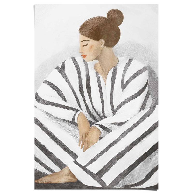 Reinders Poster "Zen-Dame grau" Schlafzimmer - Weiß - 150 gr. Papier - Frauen - 61x91,5 cm von Reinders!