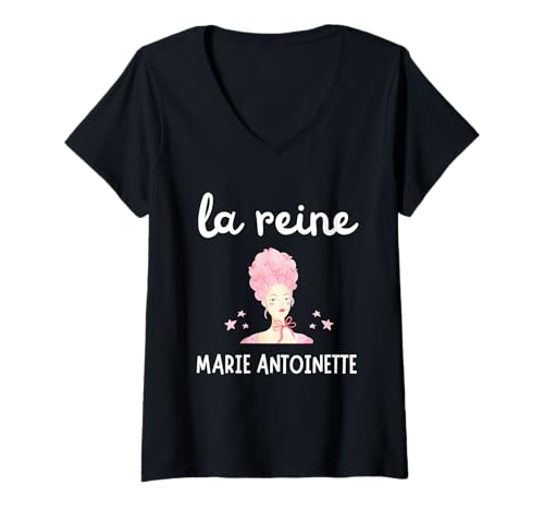 Damen La Reine Marie Antoinette Versailles Revolution 1789 Frankreich T-Shirt mit V-Ausschnitt Damen La Reine Marie Antoinette Versailles Revolution 1789 Frankreich T-Shirt mit V-Ausschnitt von Reine Marie-Antoinette France Versailles Histoire