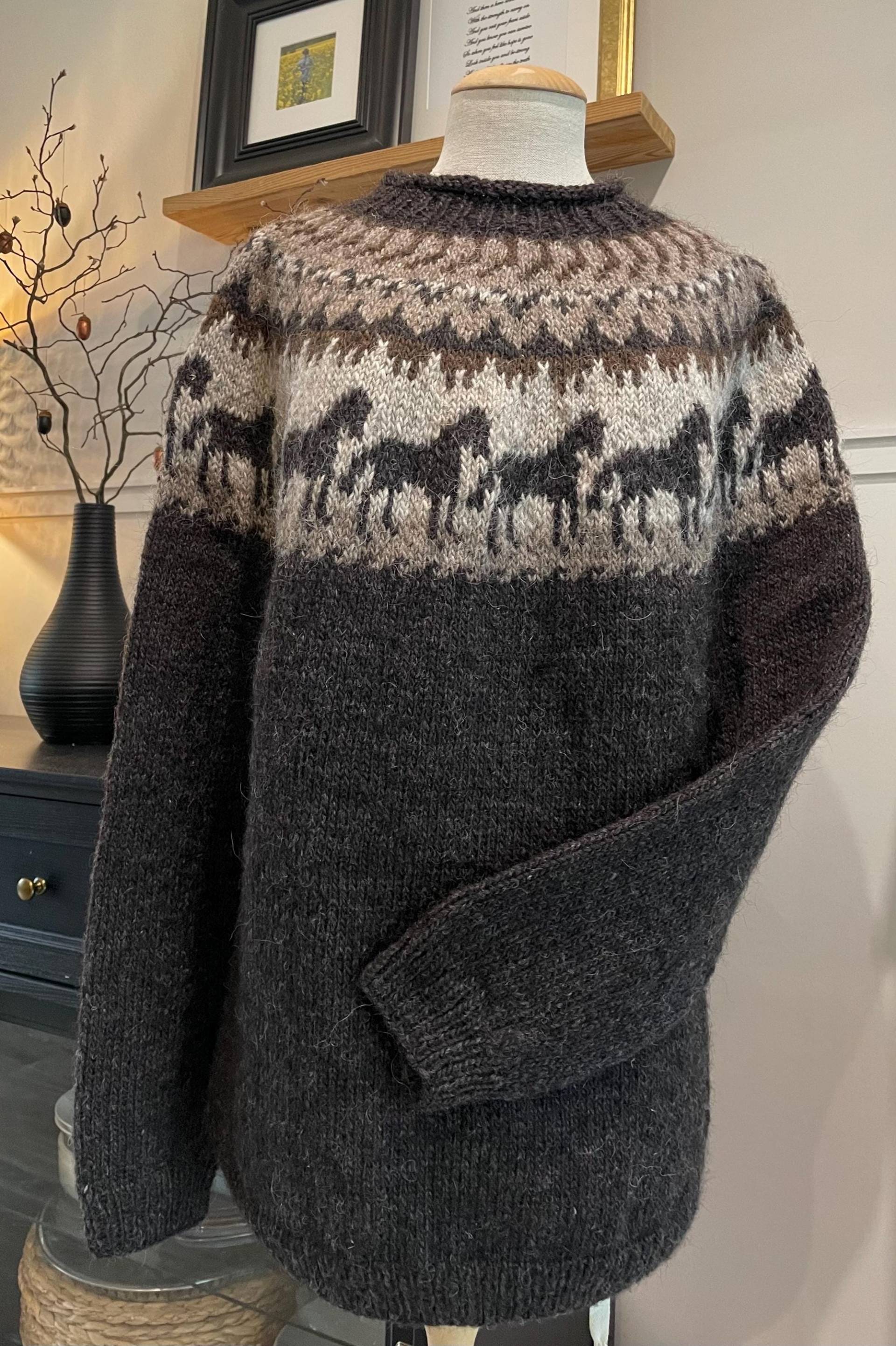 Island-strickpullover Für Damen Aus Original Lettlopi, Gr. L von ReineGlueckssachenDE