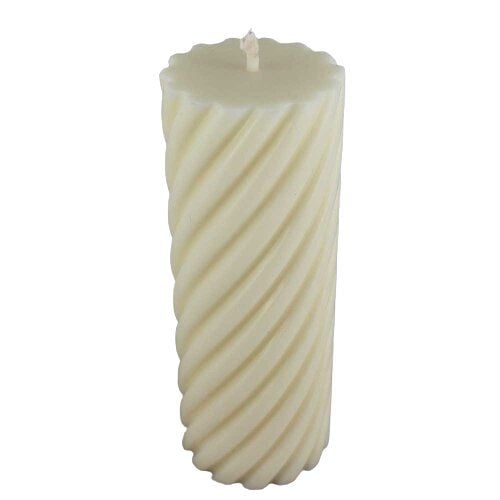 ReineNatur Kerzen aus Rapswachs – Spiraldesign - vegan – Größe: ca. H: 10 cm, ca. Ø: 5 cm von ReineNatur