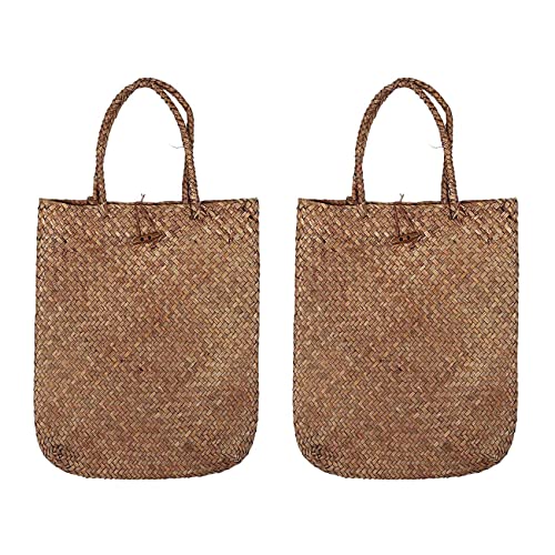 Reinscer 2X Frauen Mode Designer Spitze Handtaschen Tragetaschen Handtasche Wicker Rattan Tasche Schultertasche Reinscer 2X Frauen Mode Designer Spitze Handtaschen Tragetaschen Handtasche Wicker Rattan Tasche Schultertasche von Reinscer