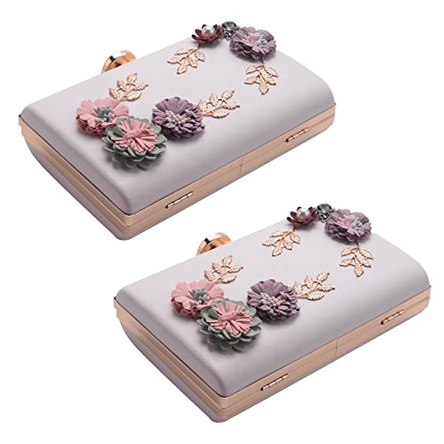Reinscer 2X Mode Frauen LEDer Abendtasche Lady Hochzeit Clutch Geldbörse () von Reinscer