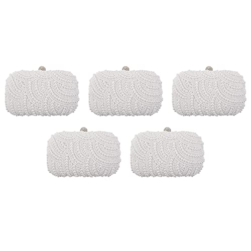 Reinscer 5X Mode Clutch Bag Perlen Party Braut Handtasche Hochzeit Abend Geldbörse von Reinscer