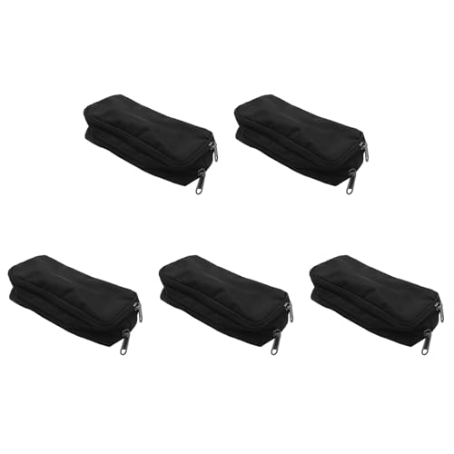 Reinscer 5X Stift Federmäppchen mit Großer Kapazität Oxford Aufbewahrung Tasche Marker Stift Etui Einfache Schreibwaren Tasche für Schul und Büro Organizer Schwarz von Reinscer