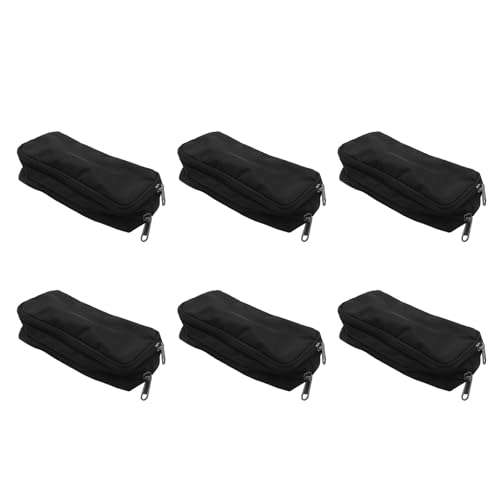 Reinscer 6X Stift Federmäppchen mit Großer Kapazität Oxford Aufbewahrung Tasche Marker Stift Etui Einfache Schreibwaren Tasche für Schul und Büro Organizer Schwarz von Reinscer