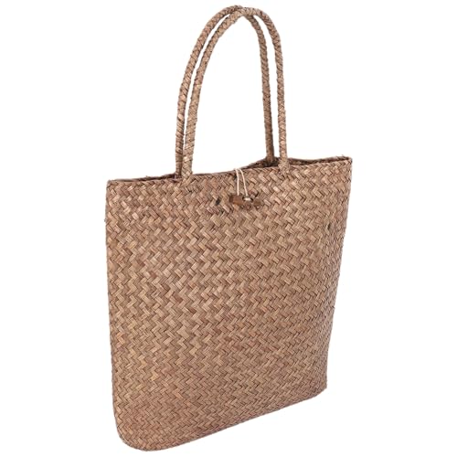 Reinscer Frauen Mode Designer Spitze Handtaschen Tragetaschen Handtasche Wicker Rattan Tasche Schultertasche Shopping Stroh Tasche von Reinscer