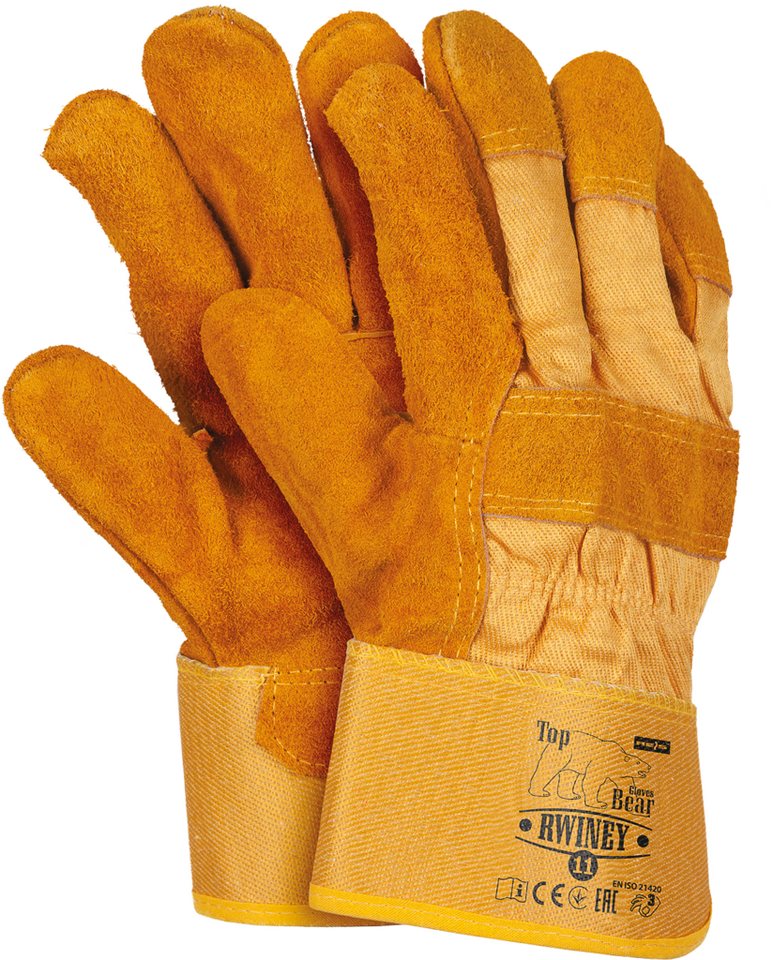 Reis Arbeitshandschuhe Arbeitshandschuhe Handschuhe Montagehandschuhe aus Rindsleder (12-St) von Reis