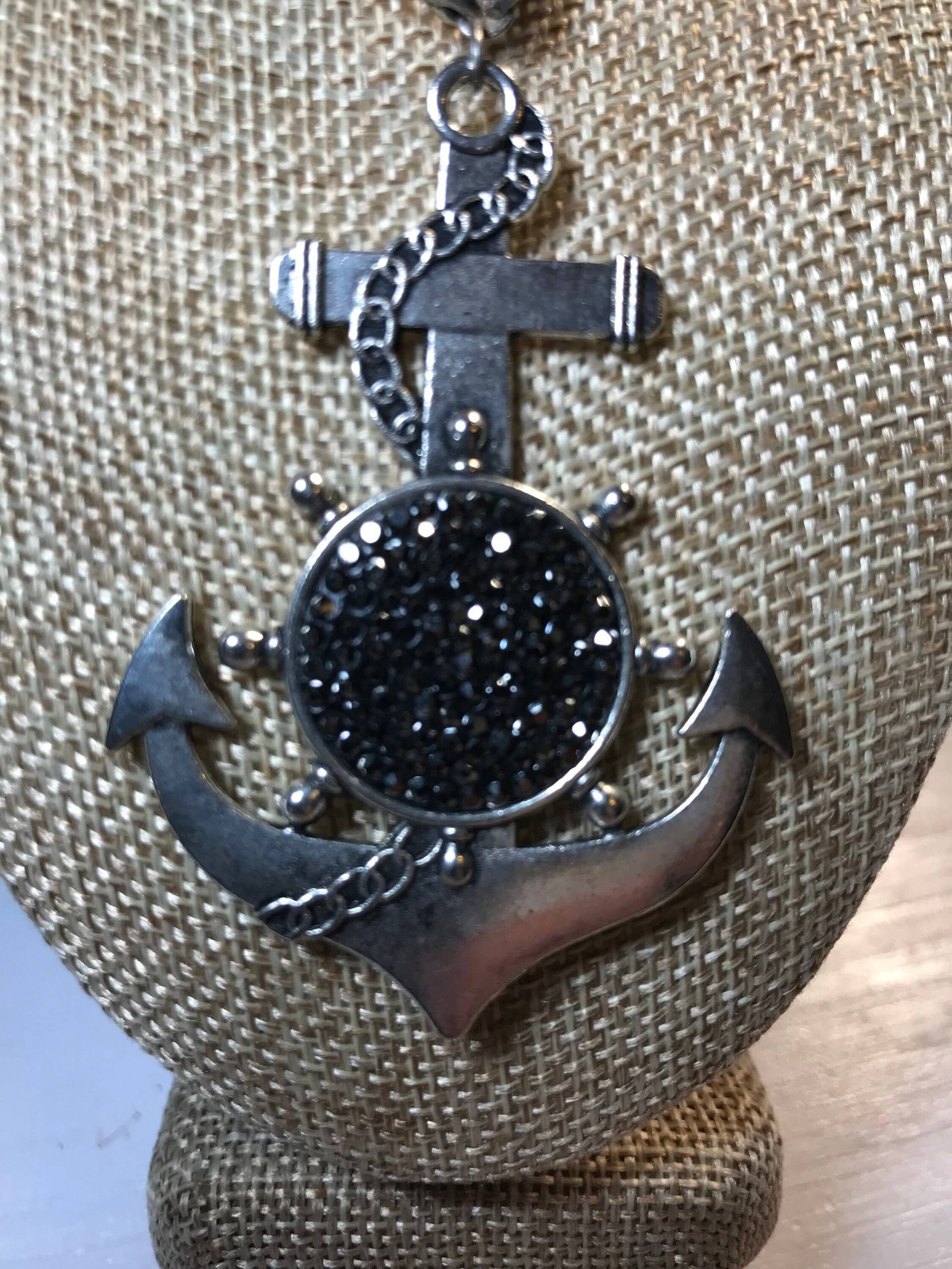 Schmuck, Anker Halskette, Nautik Anhänger, Verschmutzter Anker, Militär Anhänger Schmuck, Anker Halskette, Nautik Anhänger, Verschmutzter Anker, Militär Anhänger von ReisPiecesDesigns