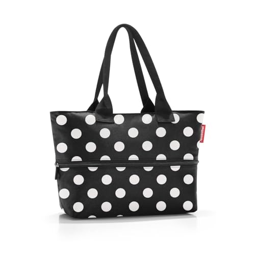 reisenthel shopper e1 dots white - Großraumtasche - Platz für den kleinen und den großen Einkauf von reisenthel
