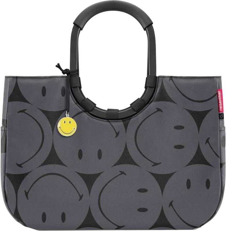 Reisenthel - Reisenthel Loopshopper L Shopper mit Alugriffen Smiley Grey Grau von Reisenthel
