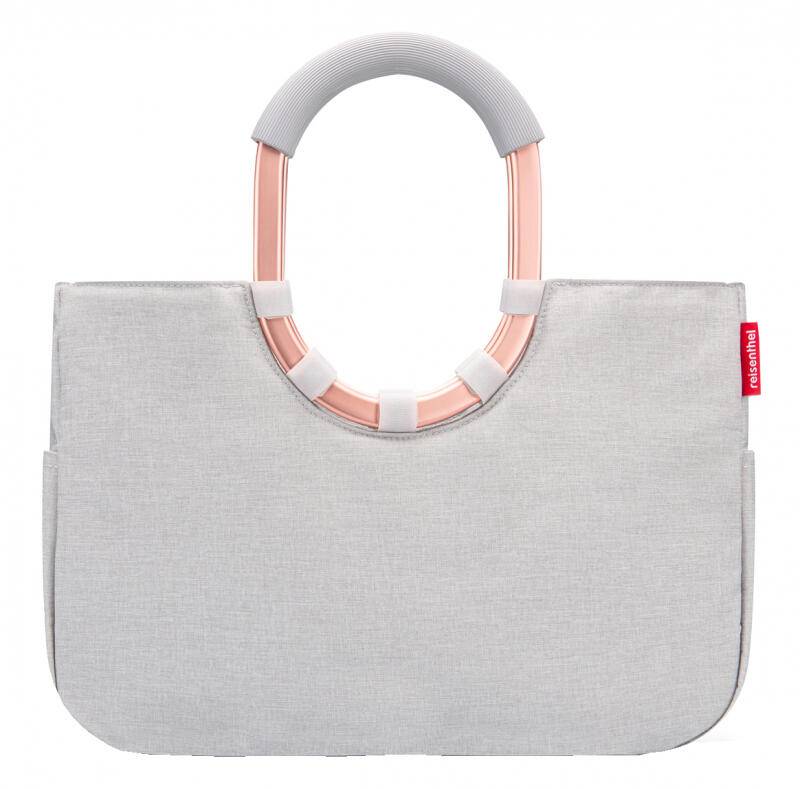 Reisenthel - Reisenthel loopshopper M frame mit Alugriffen und Organizer twist sky rose Grau von Reisenthel