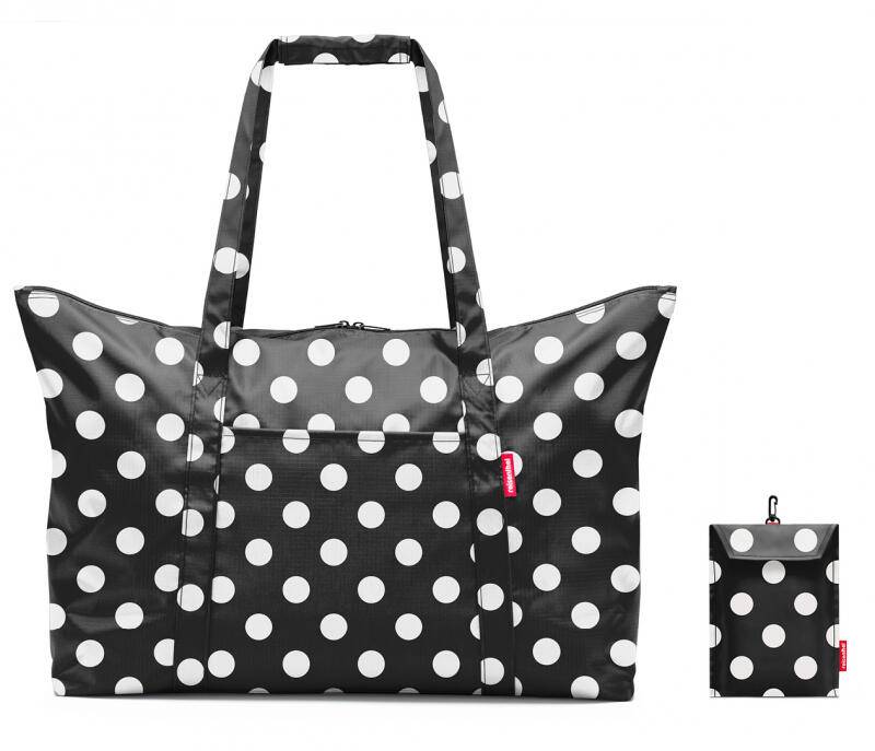 Reisenthel - Reisenthel mini maxi travelbag Einkauftasche 30l dots weiß Schwarz von Reisenthel