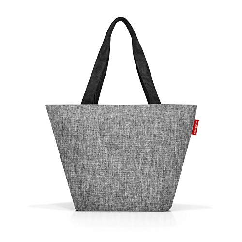reisenthel shopper M in Twist Silber – Geräumige Shopping Bag und edle Handtasche in einem – Aus wasserabweisendem Material von reisenthel