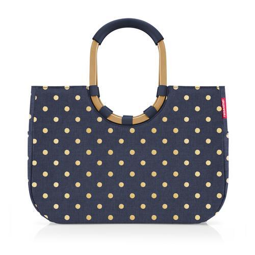 Reisenthel - loopshopper L frame metallic dots blue - Gr. - L von Reisenthel