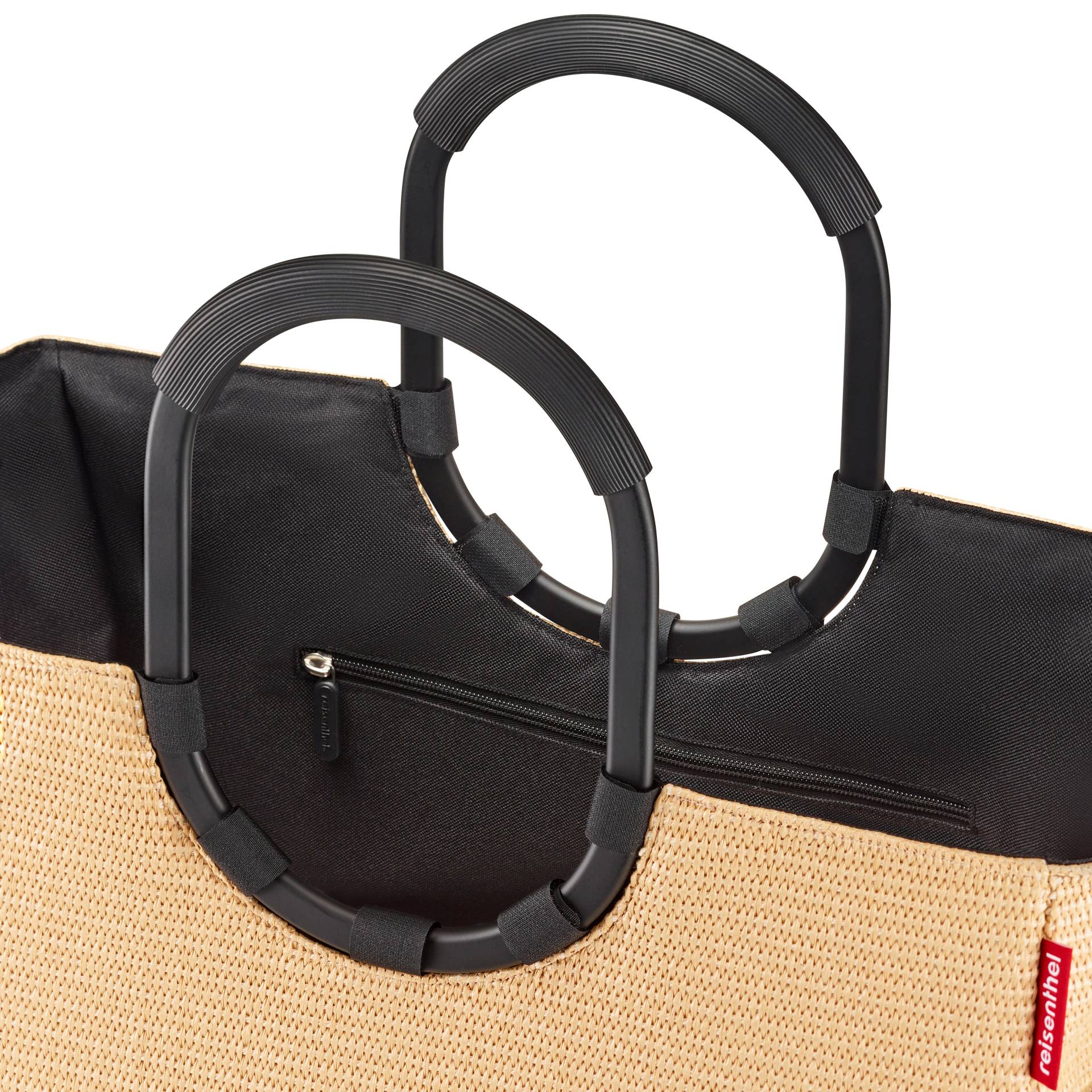 Reisenthel - loopshopper L frame raffia black beige/schwarz - Gr. - L von Reisenthel