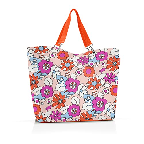 reisenthel shopper XL florist peach – Geräumige Shopping Bag und edle Handtasche in einem – Aus wasserabweisendem Material von reisenthel