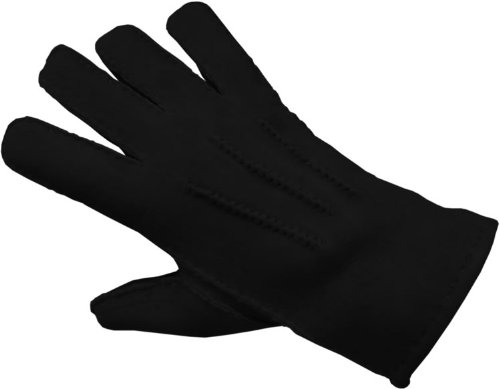 Reissner Lammfelle warme Merino Lammfell Finger Handschuhe für Damen und Herren HDS-FINGER1-XXL-SCH schwarz XXL (Handumfang 26cm) von Reissner Lammfelle