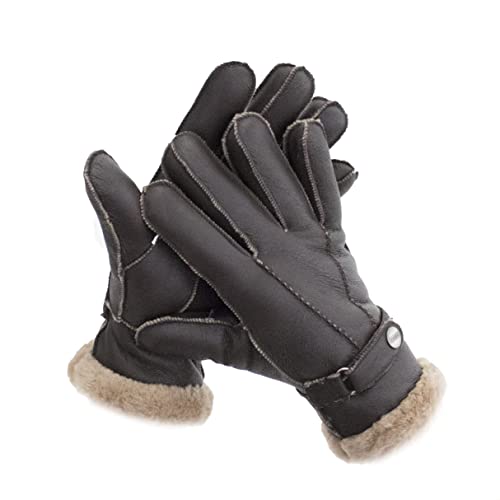 Reissner Lammfelle Fingerhandschuhe HDS-FINGER2-NAP-MOC-M Merino Lammfell Nappa Leder Farbe mocca Größe M von Reissner Lammfelle